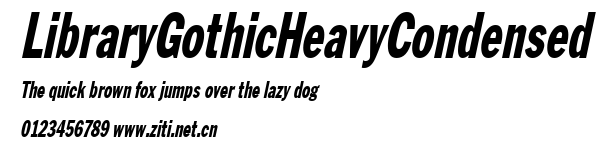 LibraryGothicHeavyCondensed.ttf字體轉換器圖片