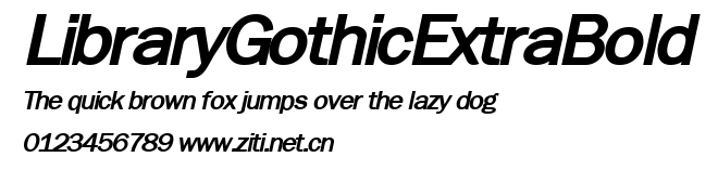 LibraryGothicExtraBold.ttf字體轉換器圖片