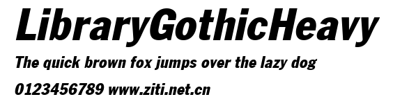 LibraryGothicHeavy.ttf字體轉換器圖片