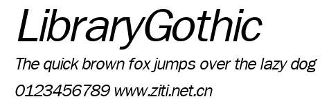LibraryGothic.ttf字體轉換器圖片