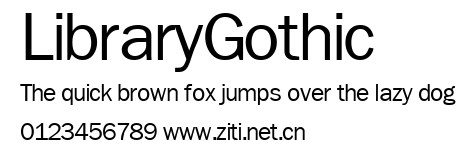 LibraryGothic.ttf字體轉換器圖片