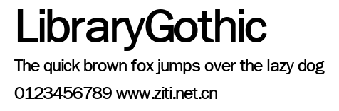 LibraryGothic.ttf字體轉換器圖片