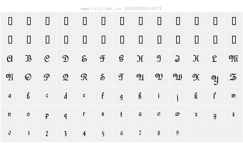 字符映射圖