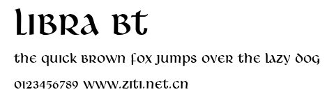 Libra BT.ttf字體轉換器圖片