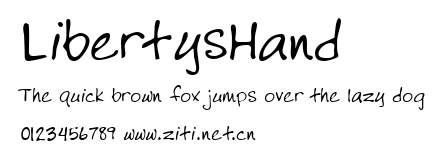 LibertysHand.ttf字體轉換器圖片