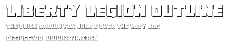 Liberty Legion Outline.ttf字體轉換器圖片