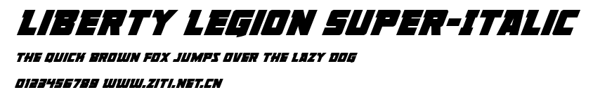 Liberty Legion Super-Italic.ttf字體轉換器圖片