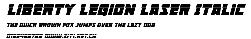 Liberty Legion Laser Italic.ttf字體轉換器圖片