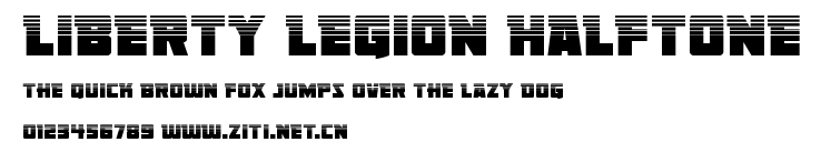Liberty Legion Halftone.ttf字體轉換器圖片