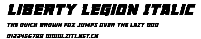 Liberty Legion Italic.ttf字體轉換器圖片