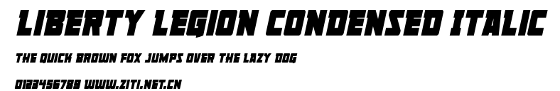 Liberty Legion Condensed Italic.ttf字體轉換器圖片