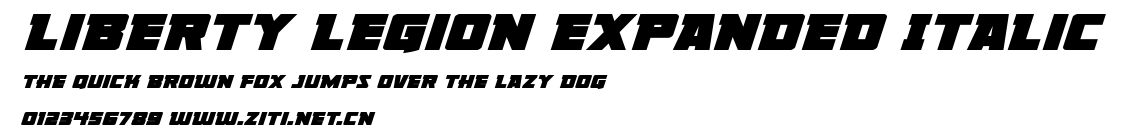 Liberty Legion Expanded Italic.ttf字體轉換器圖片