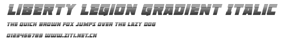 Liberty Legion Gradient Italic.ttf字體轉換器圖片