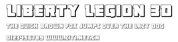 Liberty Legion 3D.ttf字體轉換器圖片