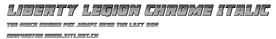 Liberty Legion Chrome Italic.ttf字體轉換器圖片