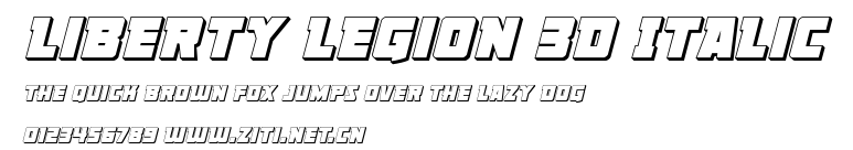 Liberty Legion 3D Italic.ttf字體轉換器圖片