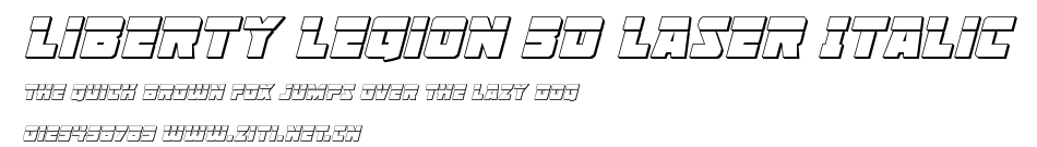 Liberty Legion 3D Laser Italic.ttf字體轉換器圖片