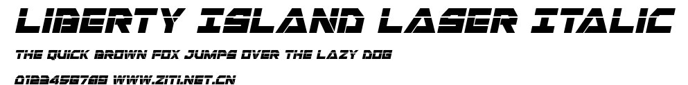 Liberty Island Laser Italic.ttf字體轉換器圖片