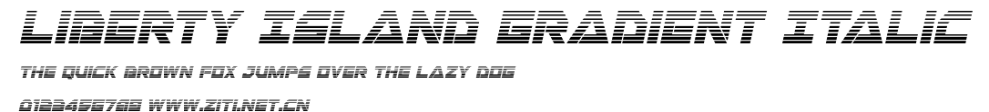 Liberty Island Gradient Italic.ttf字體轉換器圖片