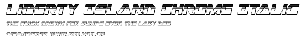 Liberty Island Chrome Italic.ttf字體轉換器圖片