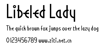 Libeled Lady.ttf字體轉換器圖片