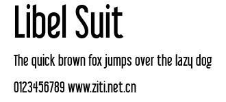 Libel Suit.ttf字體轉換器圖片