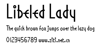 Libeled Lady.ttf字體轉換器圖片