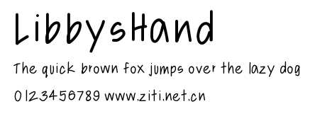 LibbysHand.ttf字體轉換器圖片