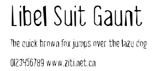 Libel Suit Gaunt.ttf字體轉換器圖片