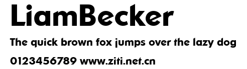 LiamBecker.ttf字體轉換器圖片