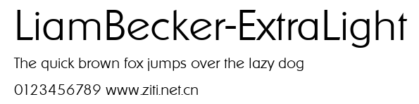 LiamBecker-ExtraLight.ttf字體轉換器圖片