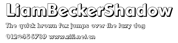 LiamBeckerShadow.ttf字體轉換器圖片