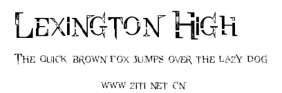 Lexington High.ttf字體轉換器圖片
