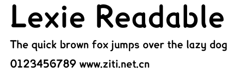 Lexie Readable.ttf字體轉換器圖片