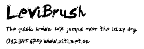 LeviBrush.ttf字體轉換器圖片