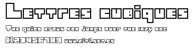 Lettres cubiques.ttf字體轉換器圖片