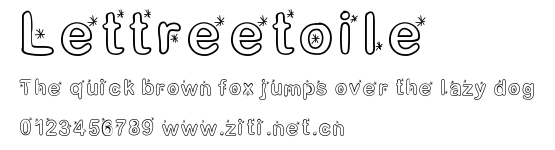 Lettreetoile.ttf字體轉換器圖片