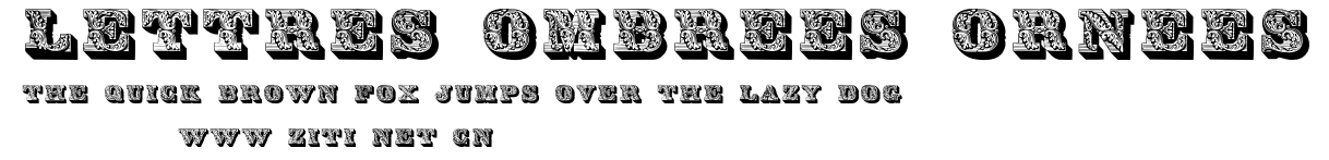 Lettres ombrees ornees.otf字體轉換器圖片