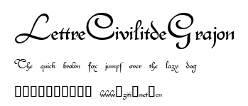 LettreCivilitdeGrajon.ttf字體轉換器圖片
