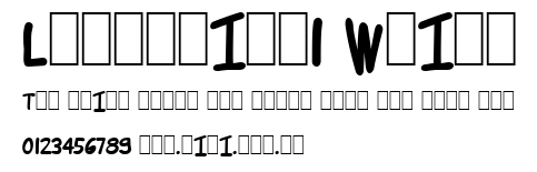 Lettering1 Weird.ttf字體轉換器圖片