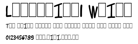 Lettering1 Weird.ttf字體轉換器圖片