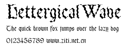 LettergicalWave.ttf字體轉換器圖片