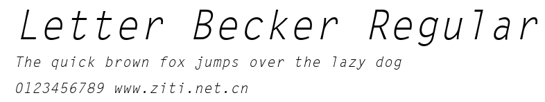 Letter Becker Regular.ttf字體轉換器圖片