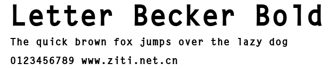 Letter Becker Bold.ttf字體轉換器圖片