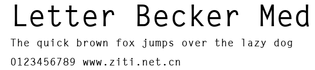 Letter Becker Med.ttf字體轉換器圖片