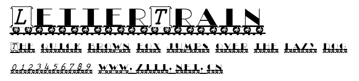 LetterTrain.ttf字體轉換器圖片