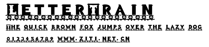 LetterTrain.ttf字體轉換器圖片