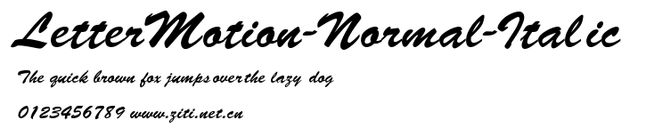LetterMotion-Normal-Italic.ttf字體轉換器圖片