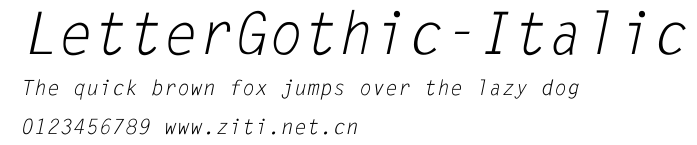 LetterGothic-Italic.ttf字體轉換器圖片
