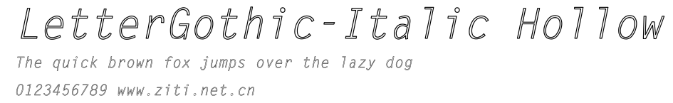 LetterGothic-Italic Hollow.ttf字體轉換器圖片